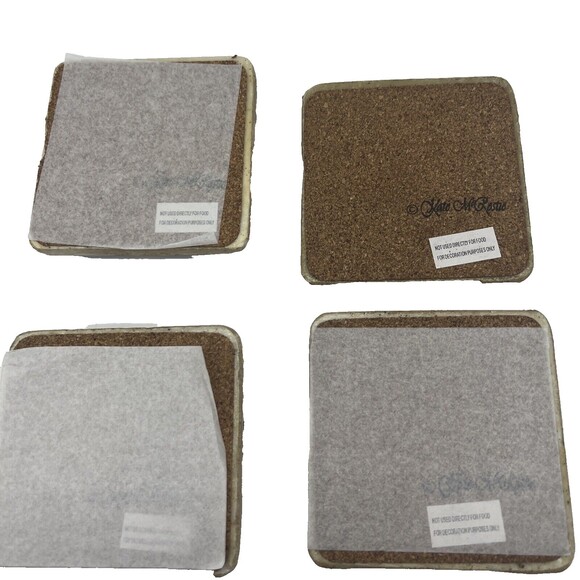 New 4 Coldwater Creek Holiday Collection HOLLY BIRD COASTERS Rustic Christmas - Picture 4 of 15